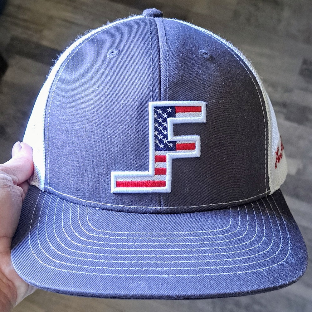 Gray and White Baseball Cap